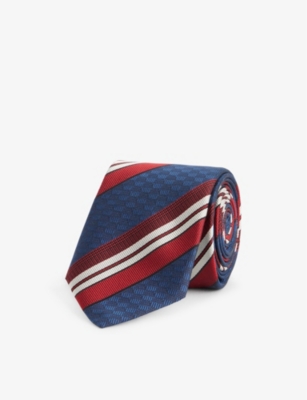 VALENTINO GARAVANI: Valentie check-pattern silk tie