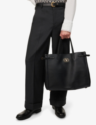 VALENTINO GARAVANI: Antibes VLogo Signature large grained-leather tote bag