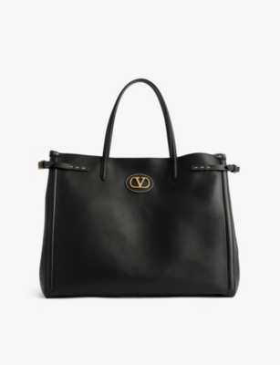 VALENTINO GARAVANI: Antibes VLogo Signature large grained-leather tote bag