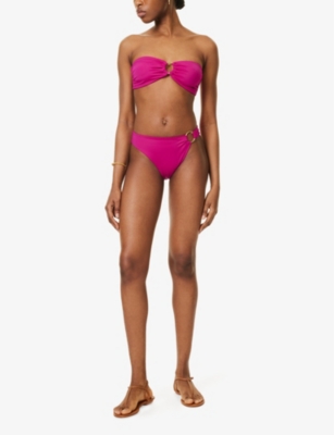 Away That Day Womens Wild Orchid Acapulcohigh-cut Bikini Bottoms In Wild Orchid