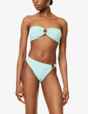 Away That Day Womens Acapulco Bandeau Bikini Top Seafoam In Seafoam