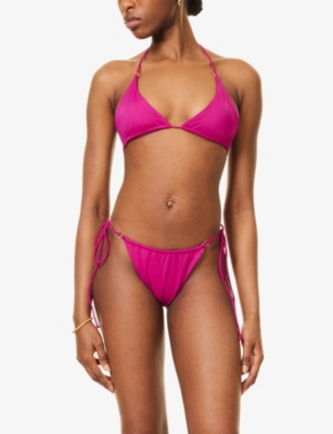 Shop Away That Day Womens Wild Orchid Rio Triangle-cup Bikini Top