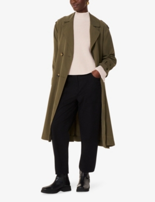 WHISTLES: High-neck knitted wool-blend jumper