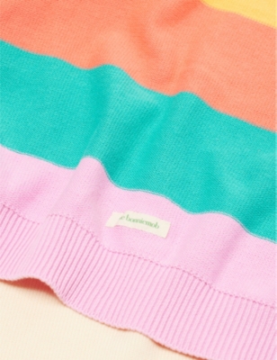 THE BONNIE MOB: Barnacle Stripe-Knit Cotton Cardigan