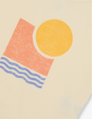 The Bonnie Mob Sunset Graphic-print Short-sleeve Stretch-cotton T-shirt 6-24 In Sunset