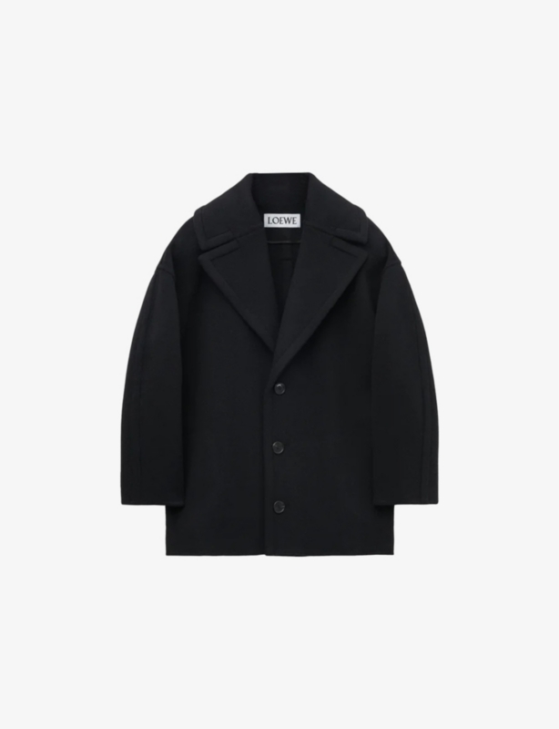 Single-Breasted Relaxed-Fit Wool Coat