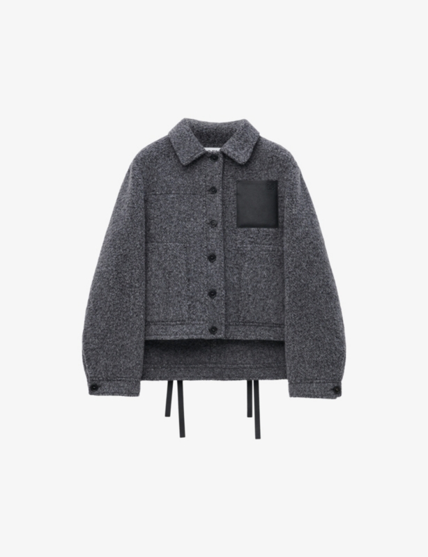 Workwear relaxed-fit wool-blend jacket