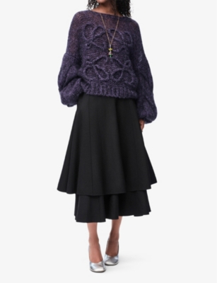 LOEWE: Anagram relaxed-fit mohair-blend jumper