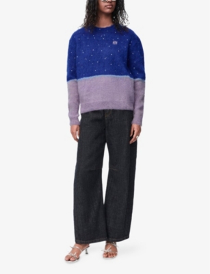 LOEWE: Loewe X Suna Fujita Star-Embroidered Mohair-Blend Jumper