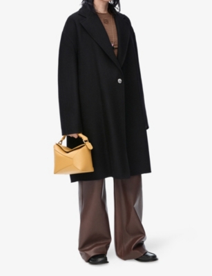 Loewe Wool-blend Long-sleeve T-shirt In Chocolate Brown