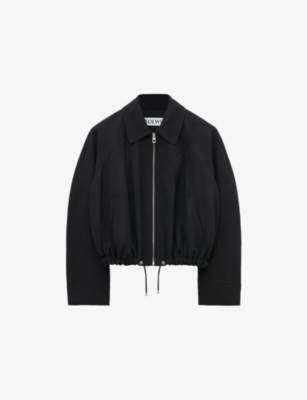 LOEWE: Balloon Drawstring-Hem Wool-Blend Jacket
