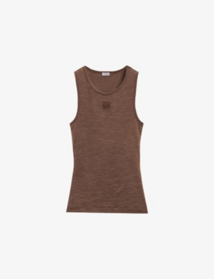 LOEWE: Anagram-Embroidered Slim-Fit Stretch-Knit Tank