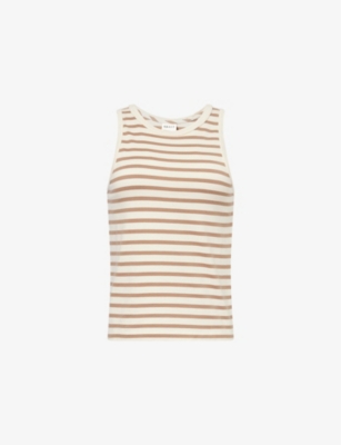 SKALL STUDIO: Loui striped cotton-jersey top