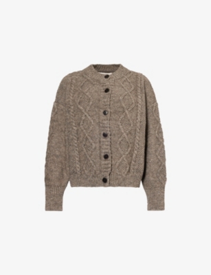 SKALL STUDIO: Agnete cable-knit wool cardigan