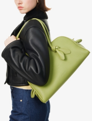 Jacquemus Womens  The Turismo Leather Top-handle Bag In Green 2
