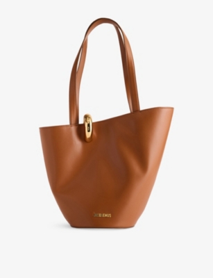 JACQUEMUS: Le Bambola Moyen Medium Leather Tote Bag