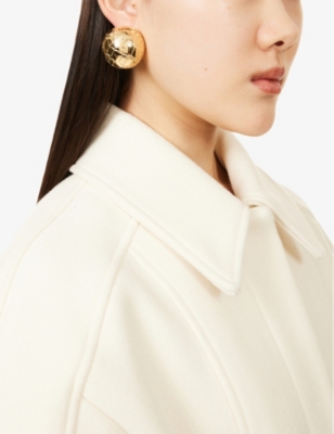 JACQUEMUS: The Salon Croc-Effect Brass Earrings