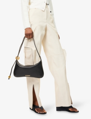 JACQUEMUS: Le Bisou Perle Large Leather Shoulder Bag