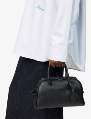 Jacquemus Le Petit Turismo Leather Top Handle Bag In Black