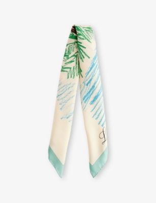JACQUEMUS: Le Palmier Palm Tree-Print Silk Bandana