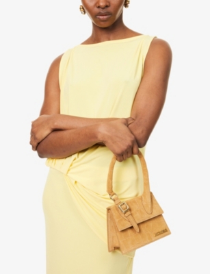 JACQUEMUS: Le Chiquito Moyen Small Suede Top-Handle Bag