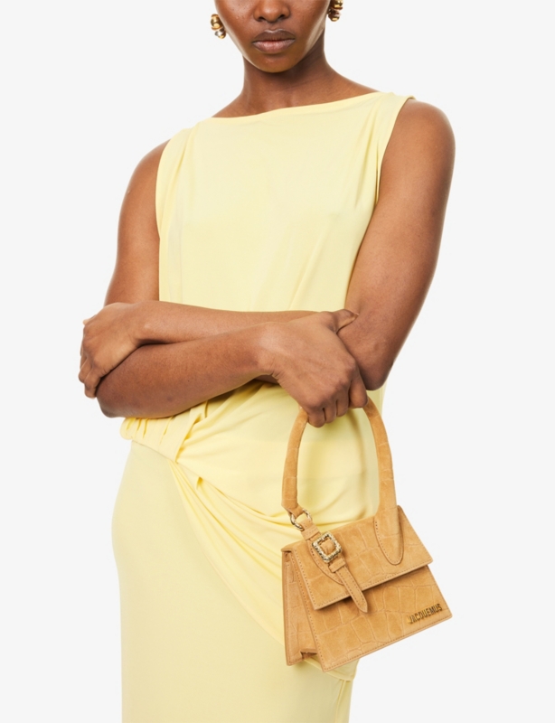 Le Chiquito Moyen Small Suede Top-Handle Bag