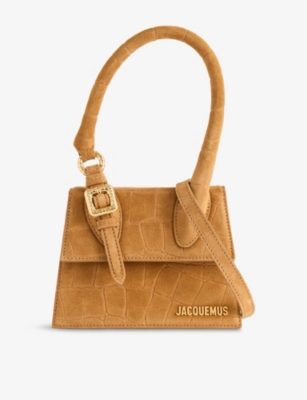 JACQUEMUS: Le Chiquito Moyen Small Suede Top-Handle Bag