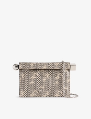 JACQUEMUS: Rond Carré Small Leather Clutch Bag