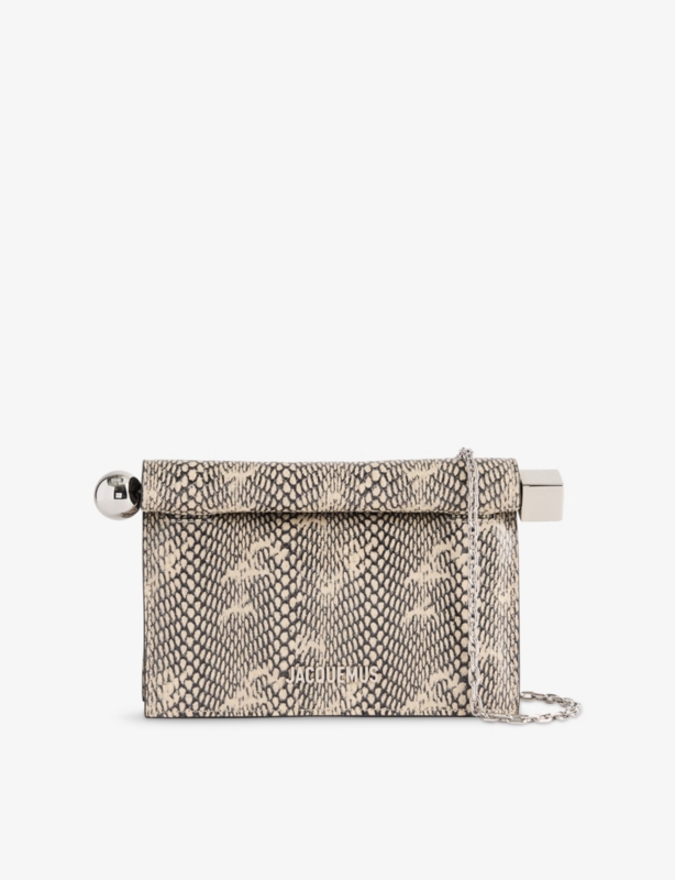 Rond Carré Small Leather Clutch Bag