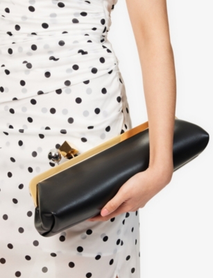 JACQUEMUS: La Pochette Salon Leather Clutch Bag