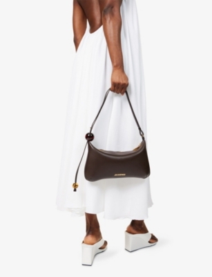 JACQUEMUS: Le Bisou Perle Large Leather Shoulder Bag