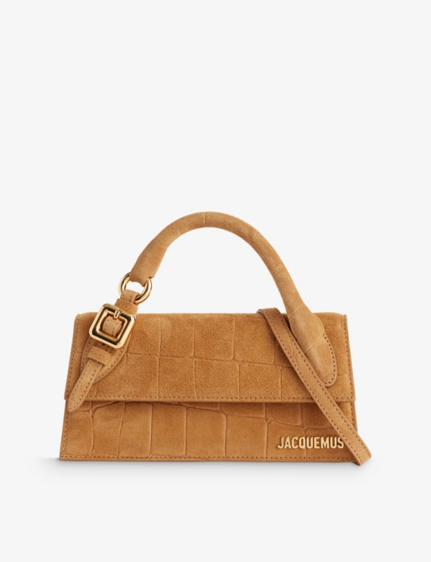 Le Chiquito Long Bouclé Leather Top-Handle Bag