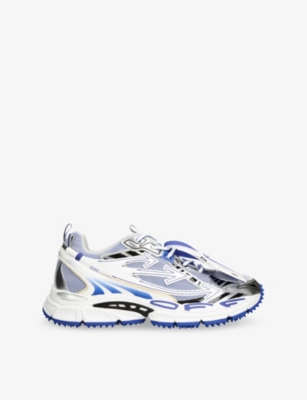 OFF-WHITE C/O VIRGIL ABLOH: Be Right Back Mixed-Textile Low-Top Trainers