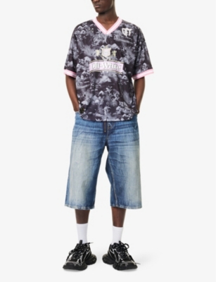 OFF-WHITE C/O VIRGIL ABLOH: Fresco Soccer Graphic-Print Cotton-Jersey T-Shirt
