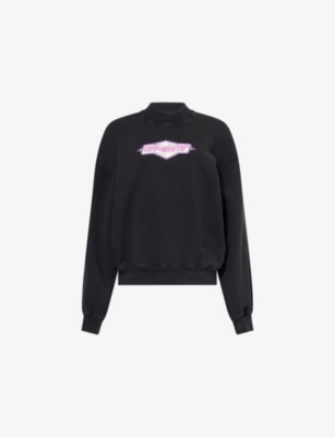OFF-WHITE C/O VIRGIL ABLOH: Relaxed-fit logo-print cotton-jersey sweatshirt