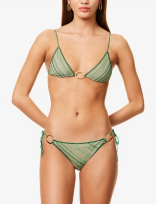 OSEREE: Shiny Stripes O Kini Bikini Set
