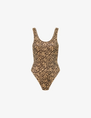 OSEREE: Animalier Sporty Maillot Low-Back Swimsuit