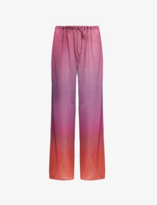 OSEREE: Lumiere drawstring-waistband wide-leg high-rise woven-blend trousers