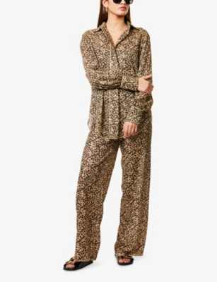 OSEREE: Animalier Long-Sleeve Woven Shirt