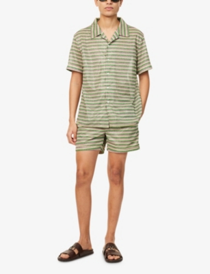 OSEREE: Lolita Metallic-Striped Woven Shirt