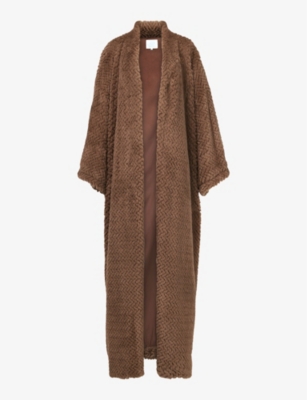 LEEM: Farwa relaxed-fit faux-fur coat