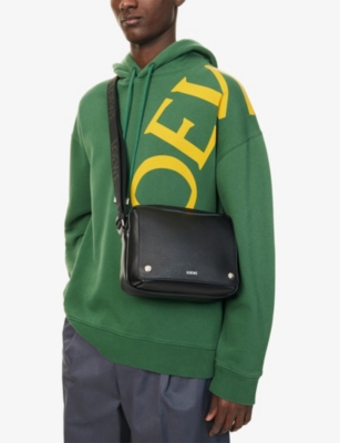 Loewe Small Pebble Leather Messenger Bag In Black