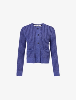 JW ANDERSON: Round-Neck Cropped Cotton-Blend Cardigan