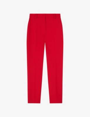 LK BENNETT: Mariner cigarette-leg high-rise woven trousers