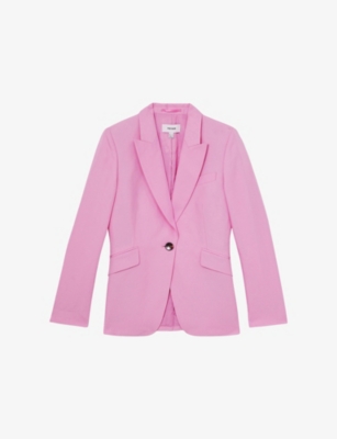 REISS: Raine Single-Breasted  Woven Suit Jacket