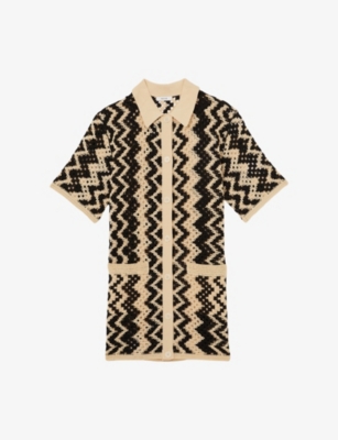 Reiss Natalie Knitted Crochet Dress
