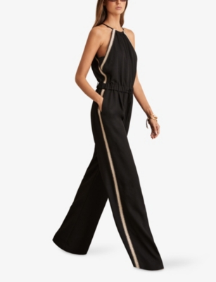 REISS: Auden Wide-Leg Woven Jumpsuit