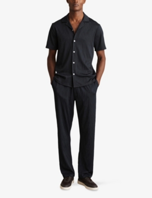 REISS: Elio Short-Sleeved Stretch-Woven Shirt