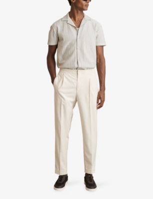 REISS: Tower Striped Cotton-Blend Shirt