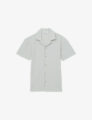 REISS: Tower Striped Cotton-Blend Shirt